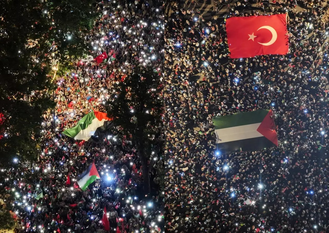 İstanbul 'Gazze'ye Umut Işığı Ol' yürüyüşünde tek yürek oldu