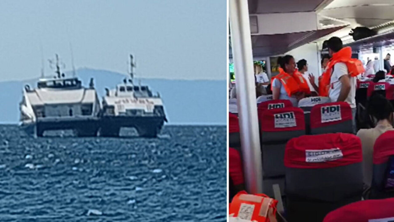 İDO feribotu kayalıklara çarptı! Yolcuların panik anları kamerada...