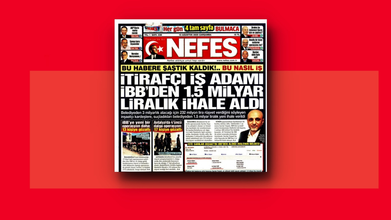Bu manşete şaştık kaldık... CHP medyasında ‘Nefes’ çatlağı: İBB yolsuzluk dosyasını manşetten verdiler!