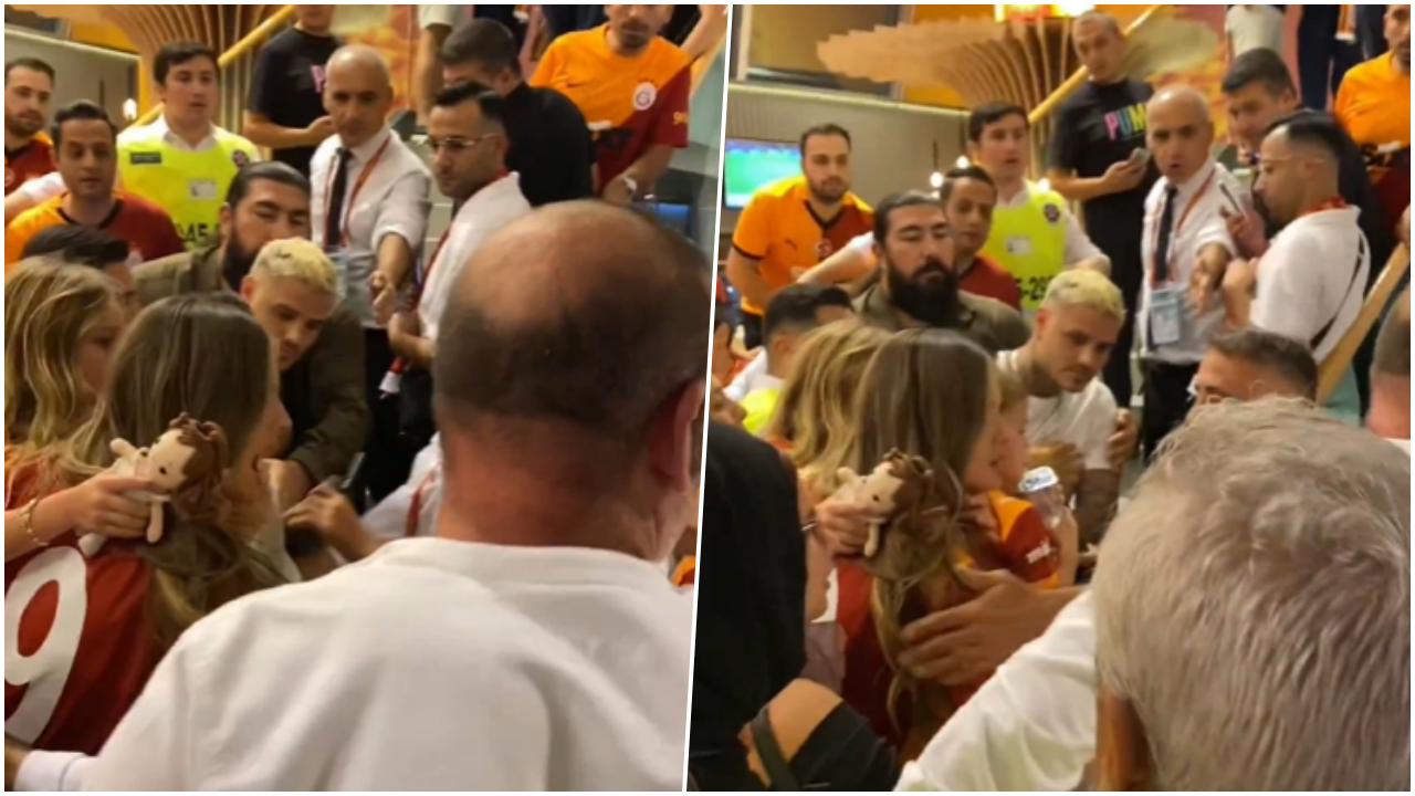 Icardi, Galatasaray taraftarına kafa attı! Kavga görüntüleri olay oldu