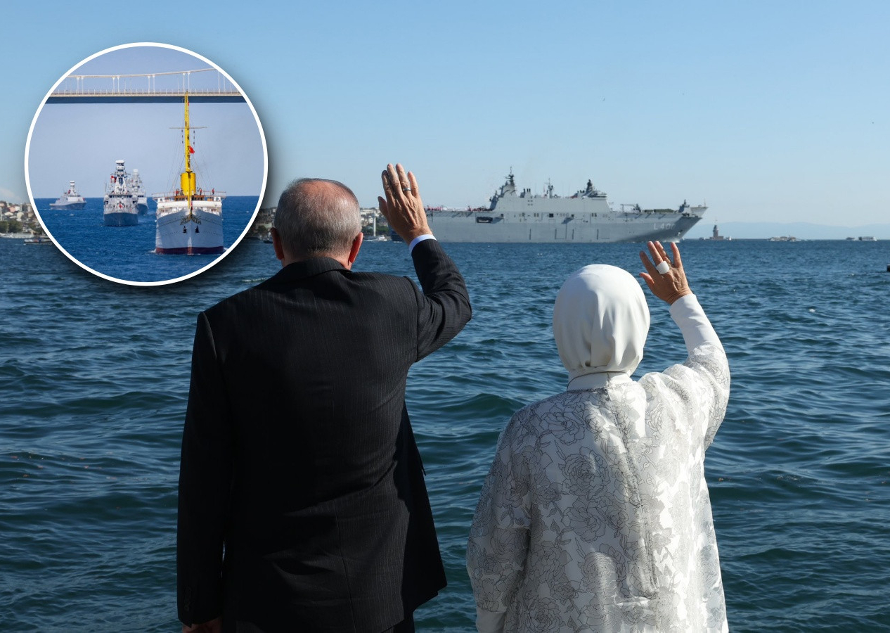 Boğaz'da zafer geçişi manşetlerde! Mavi Vatan gururu...