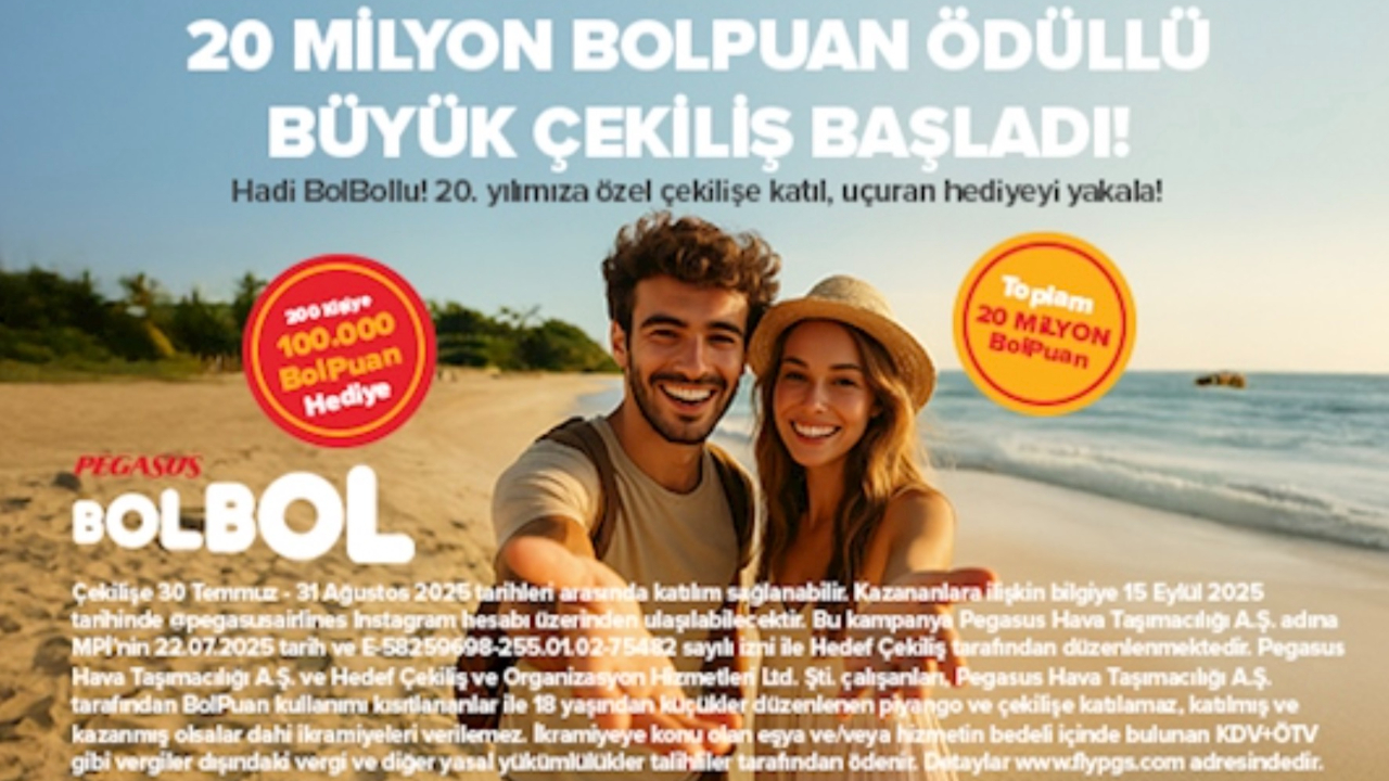 Pegasus çekiliş sonuçları 2025? Kim kazandı? BolBol 20 milyon BolPuan çekilişi