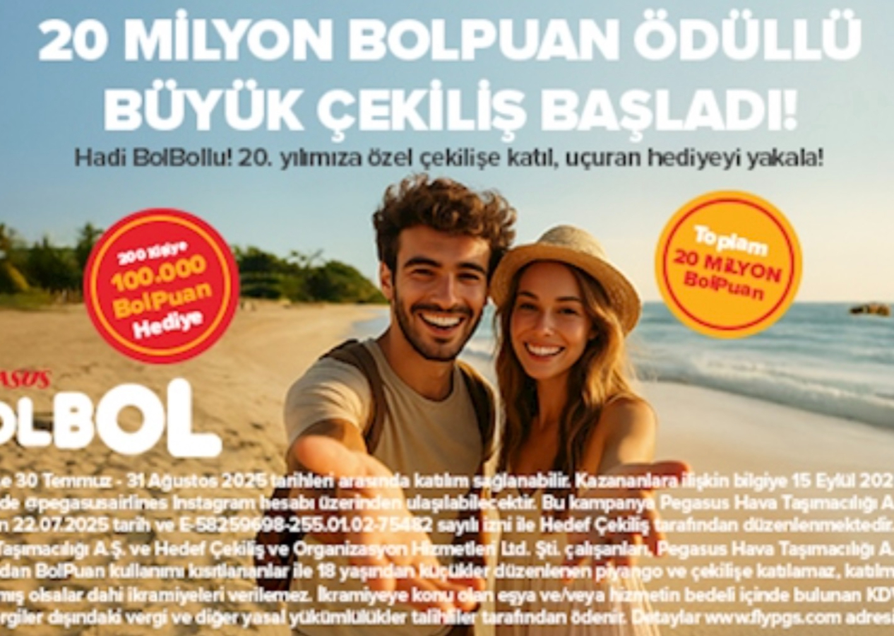 Pegasus çekiliş sonuçları 2025? Kim kazandı? BolBol 20 milyon BolPuan çekilişi