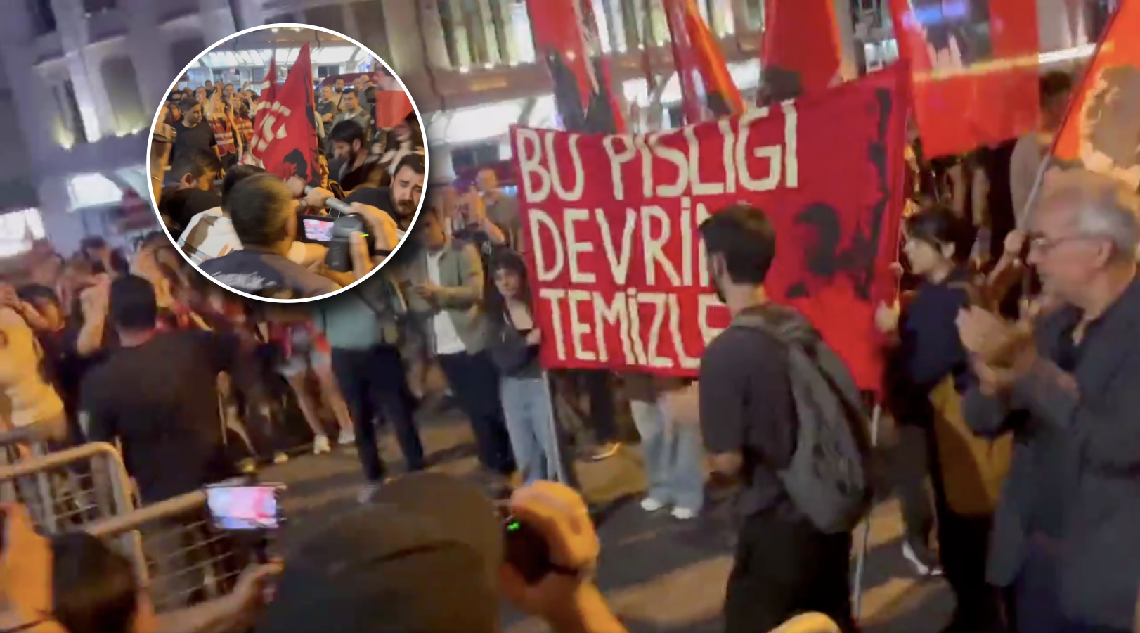 Demokrasi maskeleri düştü... CHP'nin Beyoğlu mitinginde provokasyon: Devrim sloganları atıp polise saldırdılar
