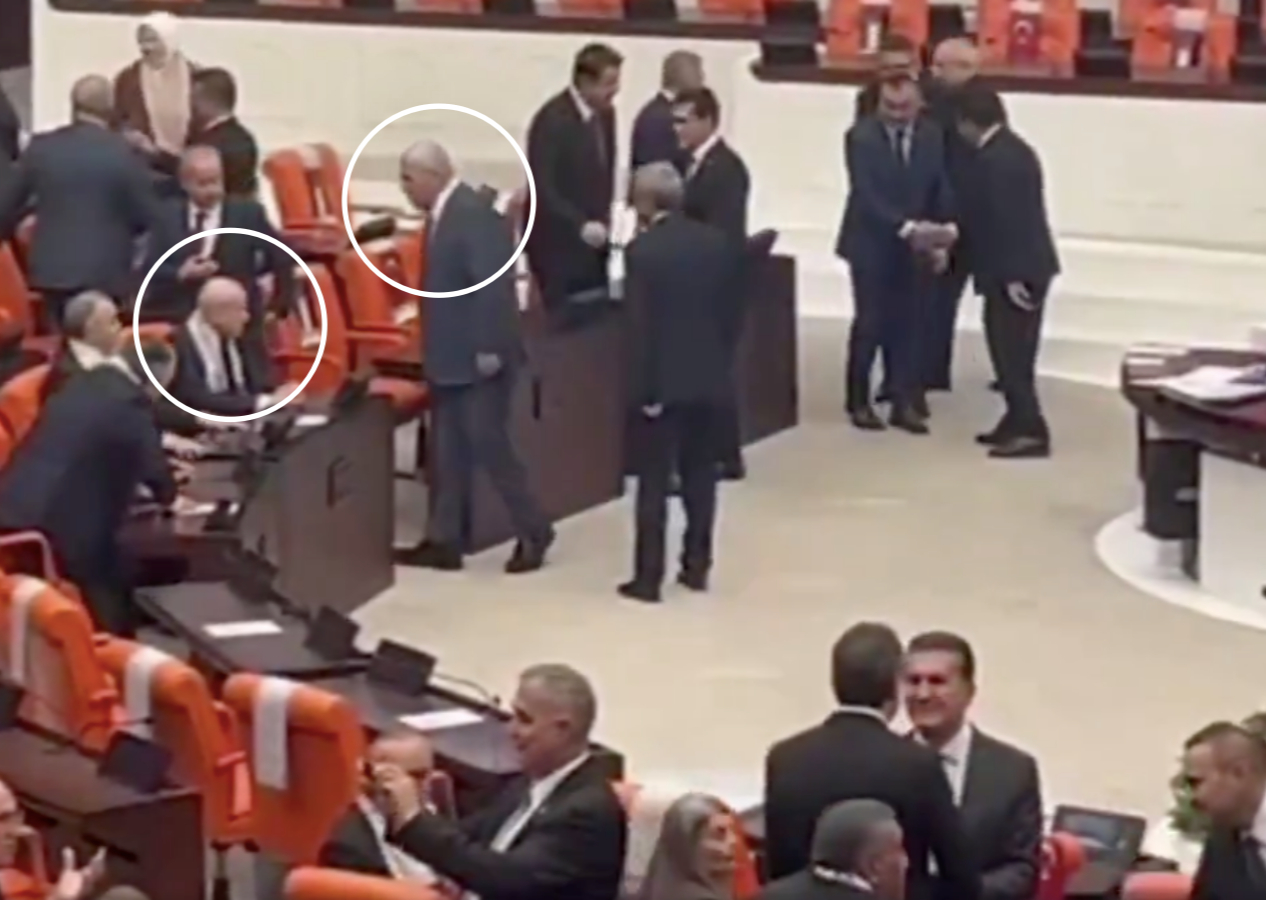 TBMM olağanüstü oturum öncesi dikkat çeken an: Dervişoğlu Bahçeli ile tokalaşmadı