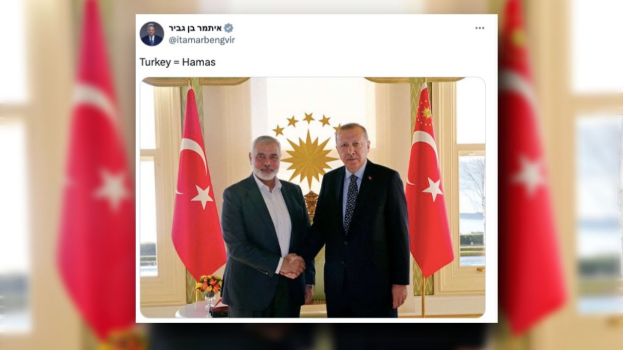 İsrail Milli Güvenlik Bakanı'ndan Türkiye'ye alçak tehdit! Hamas ile eşitleyip dünyaya hedef gösterdi...