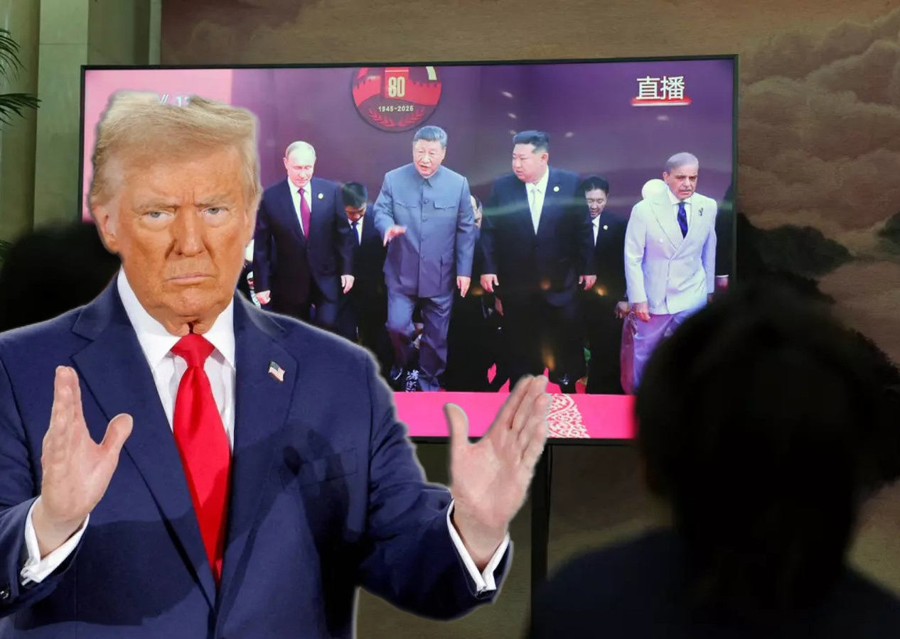 Çin şovunu yaptı... Üçlü ittifak ABD’ye meydan okuyor! Trump'tan dünya gündemine oturan kareye tepki: ABD'ye karşı komplo!