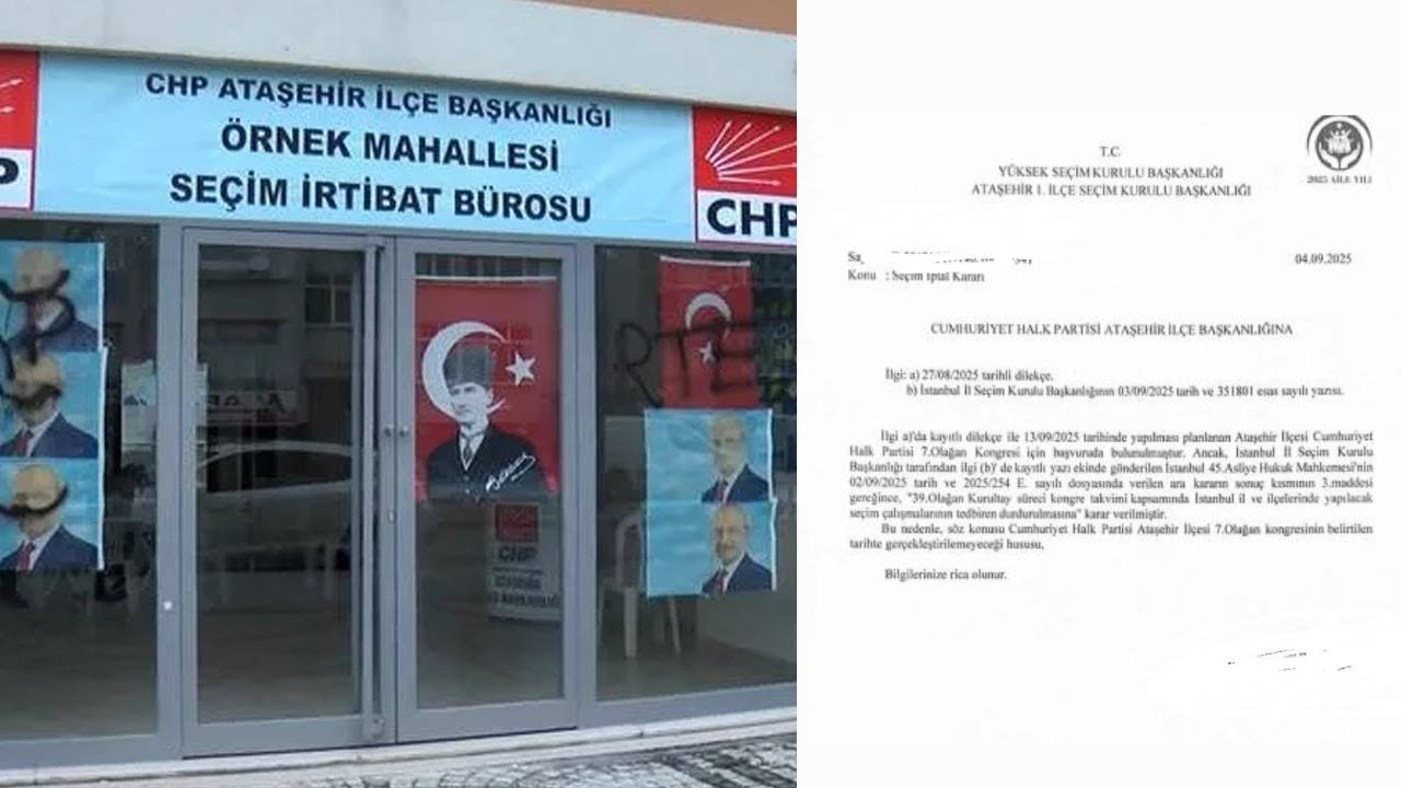 Mahkeme kararı CHP’yi vurdu: Ataşehir İlçe Kongresi yapılamıyor