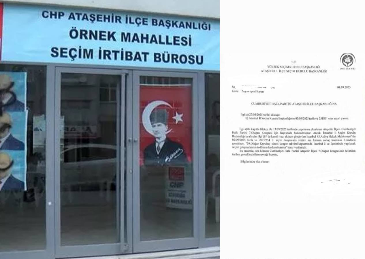 Mahkeme kararı CHP’yi vurdu: Ataşehir İlçe Kongresi yapılamıyor