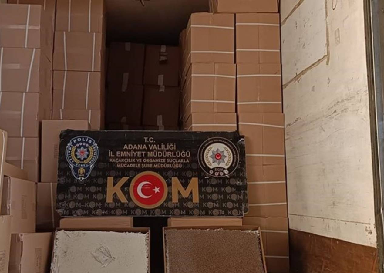 Adana'da 2 milyon 400 bin kaçak makaron ele geçirildi