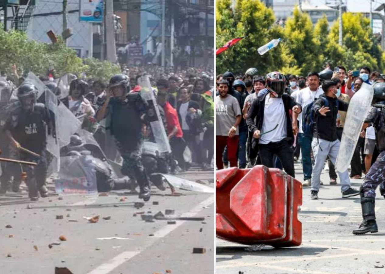 Nepal alev alev! Başkanlık ve Başbakanlık sarayları ateşe verildi