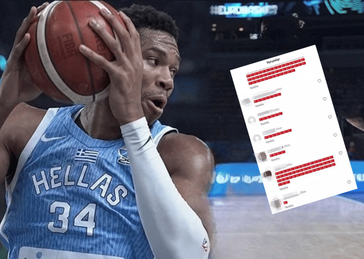 Kuyruk acıları dinmiyor: Yunan basketbolcu Giannis Antetokounmpo Türk bayrağına küfür etti!