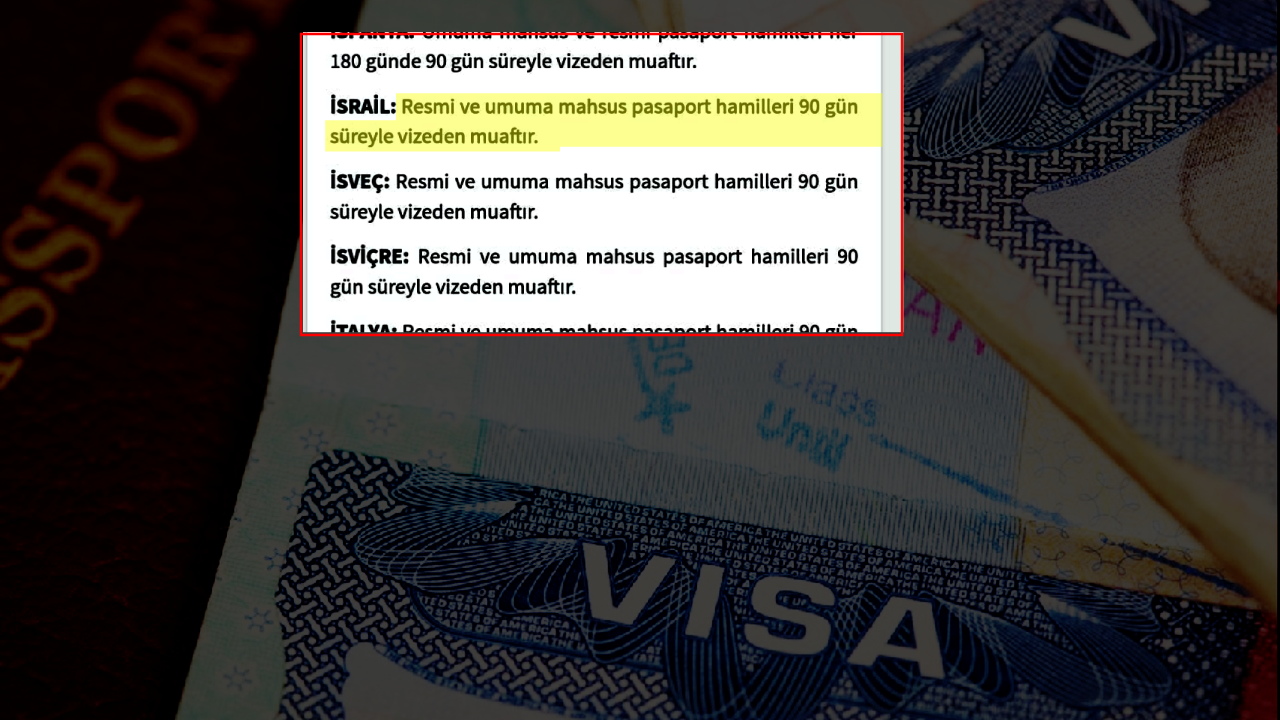 Ajan tehlikesine dikkat! Güncelleme çağrısı: Türk vatandaşına vize var, İsraillilere serbest giriş