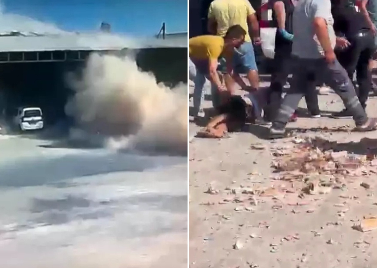 Antalya Demre’de toptancı halinde korkunç patlama: 1 ölü, 3 yaralı! Saniye saniye kamerada