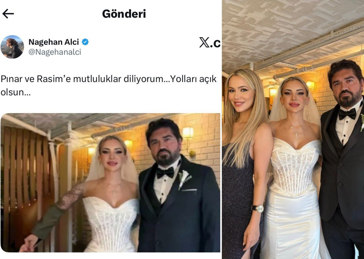 Nagehan Alçı’dan şaşırtan hamle: Rasim Ozan Kütahyalı’yı tebrik etti ama düğün fotoğrafından avukatı sildi