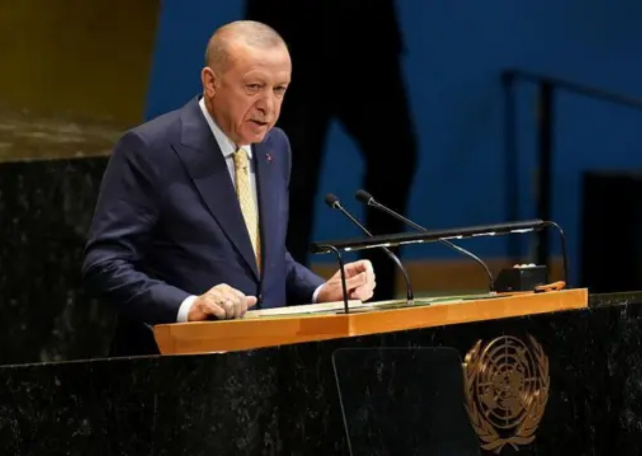 Filistin davası dünyaya mal oldu! Cumhurbaşkanı Erdoğan'ın tarihi BM konuşması manşetlerde!