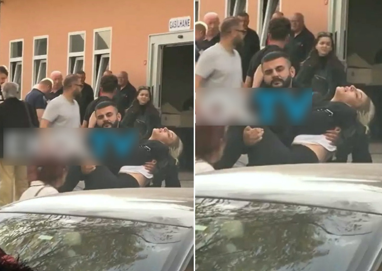 Arabesk müziğin acı kaybı: Güllü’nün cenazesi İstanbul’a getirildi, kızı Tuyan Ülkem gasilhane önünde fenalık geçirdi