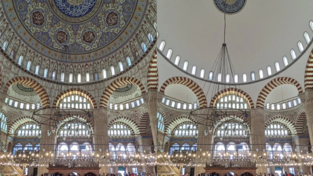 Tarihi Selimiye Camii'nde tepki çeken restorasyon çalışması!