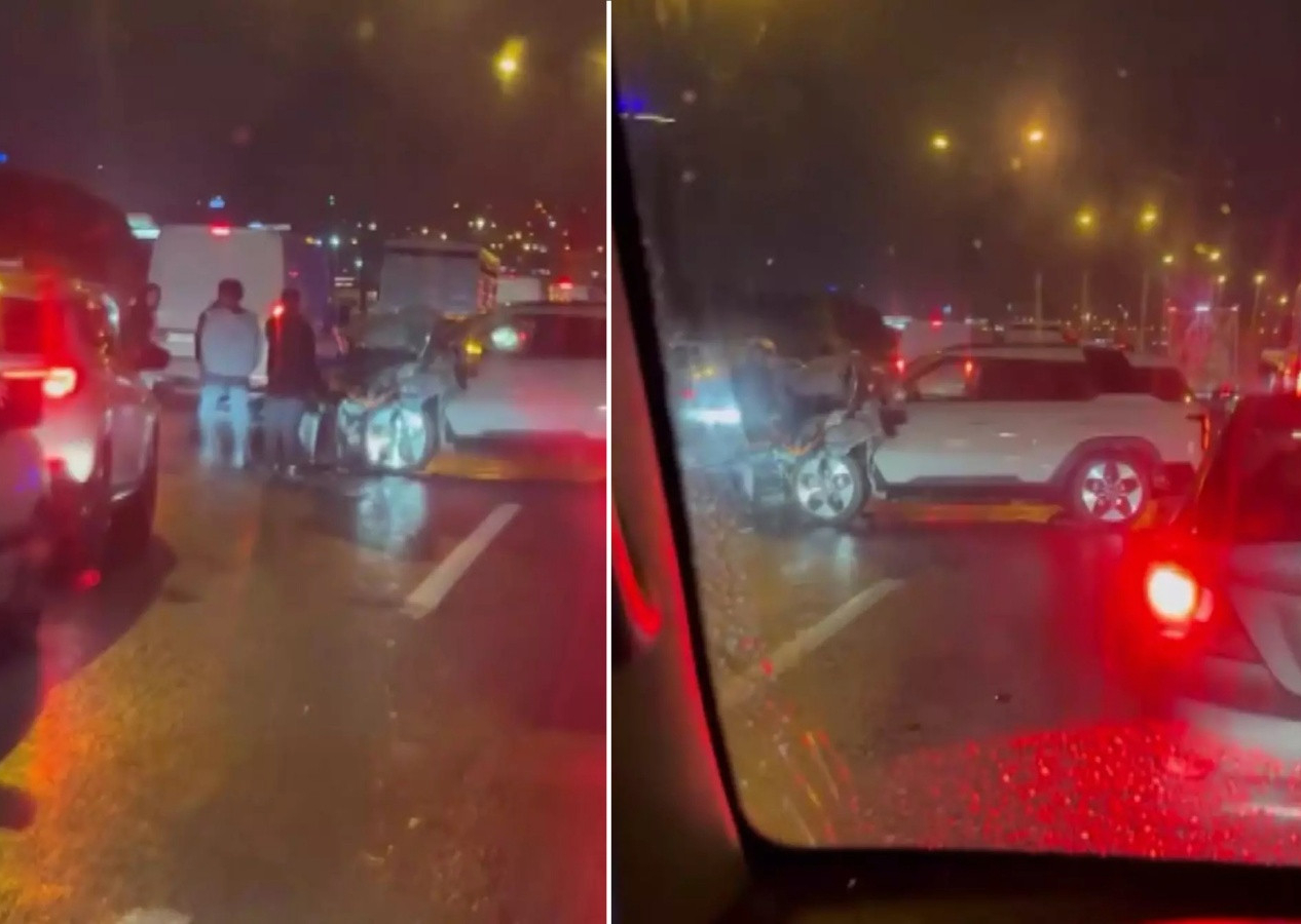 İstanbul’da pazartesi kabusu: TEM’de 17 araç birbirine girdi, trafik kilitlendi!