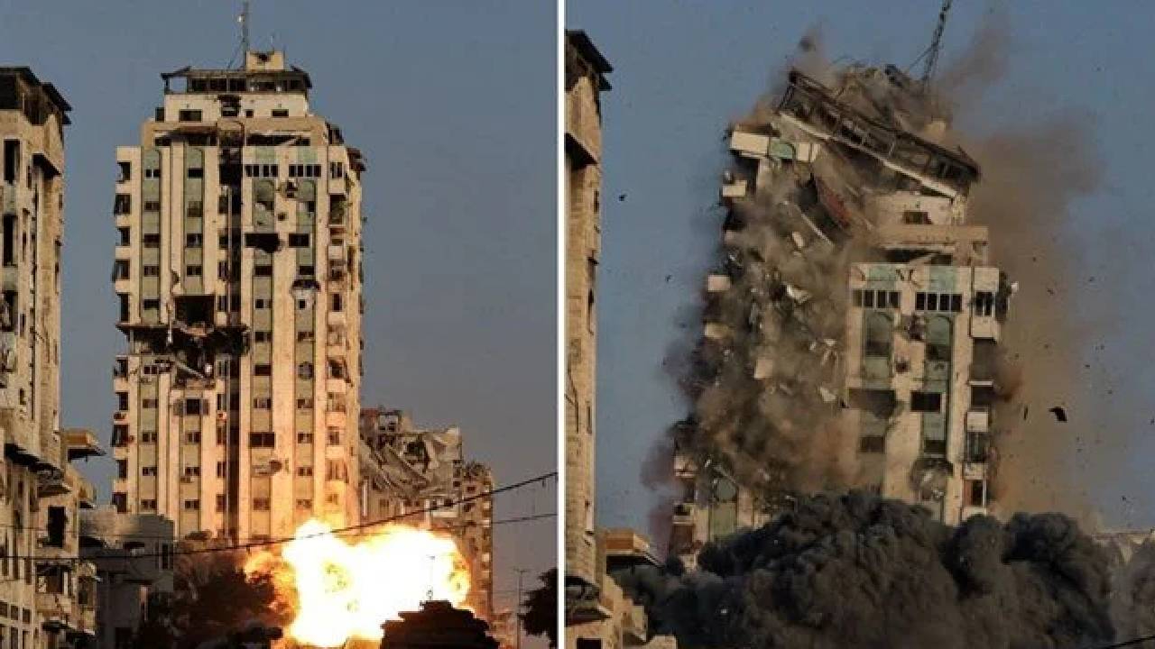 Hava saldırısı! İsrail, Gazze’nin en yüksek binası “Mekke”yi vurdu