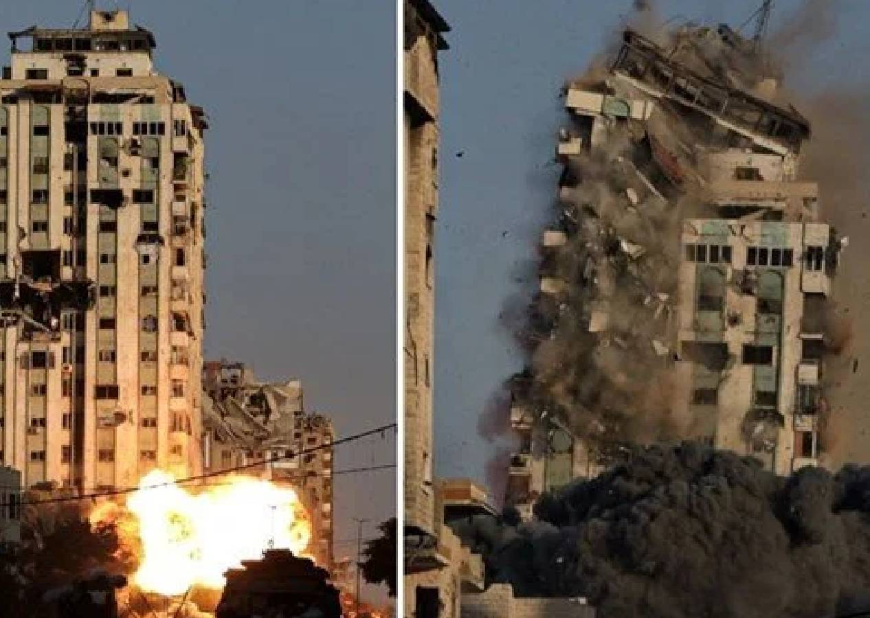Hava saldırısı! İsrail, Gazze’nin en yüksek binası “Mekke”yi vurdu
