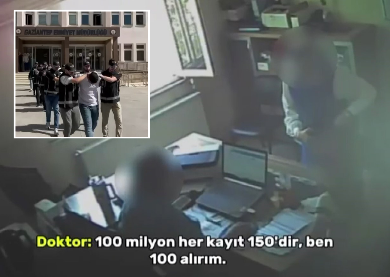 Gaziantep'te skandal görüntüler! Doktorun para karşılığı sahte rapor pazarlığı yaptığı anlar pes dedirtti