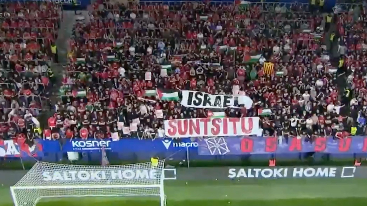 İspanya'nın Gazze duruşu dünyaya ders vermeye devam ediyor! La Liga maçında oyunu durduran protesto