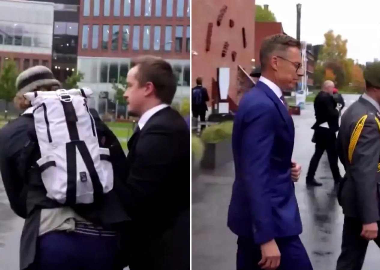 Finlandiya’da gazeteciye İsrail sorusu dayağı! Cumhurbaşkanı Stubb sorudan kaçtı, polis anında müdahale etti...