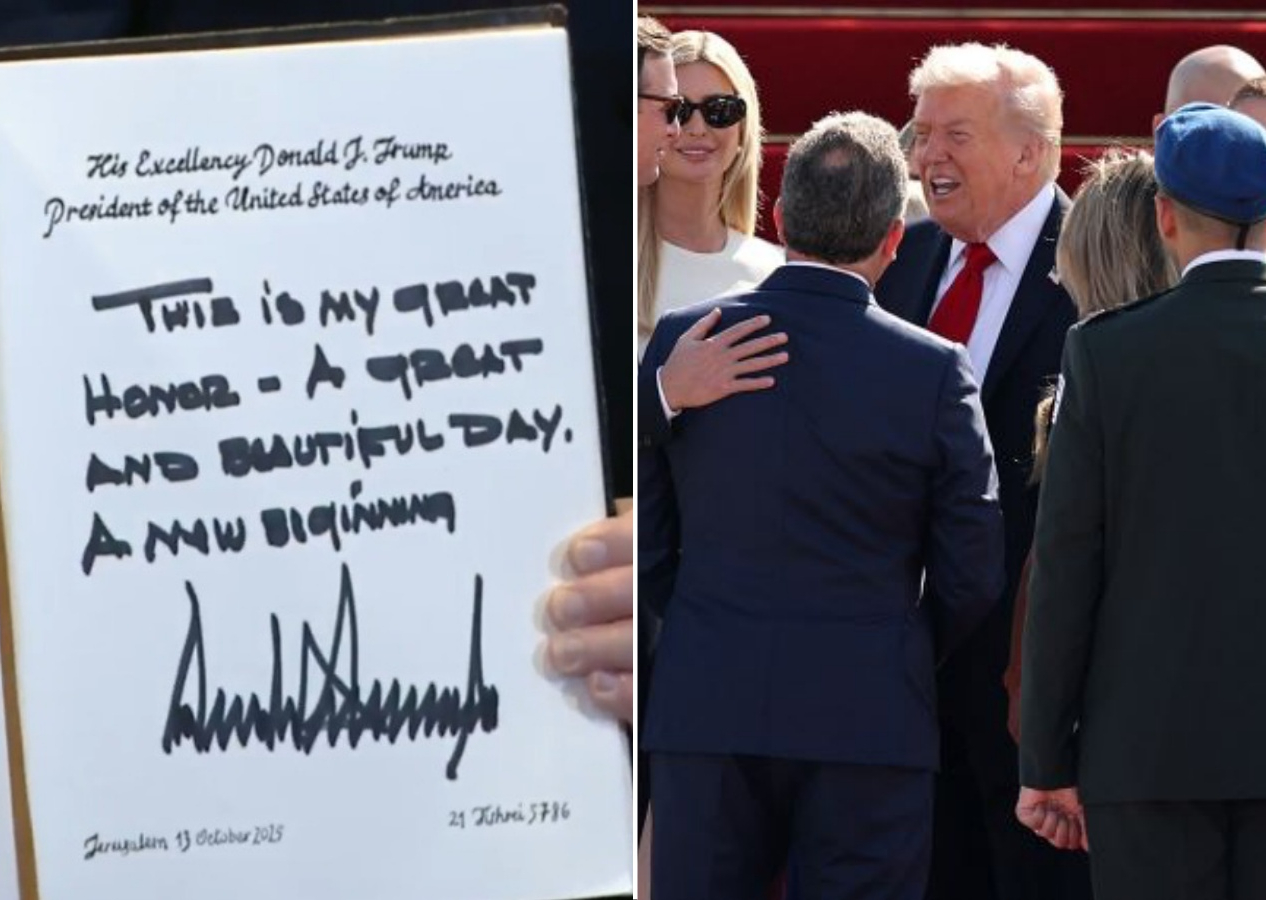 Donald Trump, İsrail Parlamentosu'nda anı defterini imzaladı! "Yeni bir başlangıç"