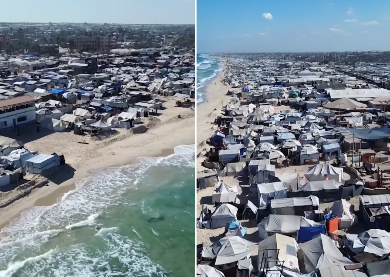 Her yer enkaz... Gazze halkı sahillerde kurdukları çadırlarda yaşamaya başladı