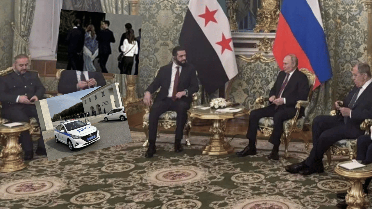 Ahmed Şara, Moskova'da Vladimir Putin ile görüşürken Esad ailesi ile gezmeye çıktı
