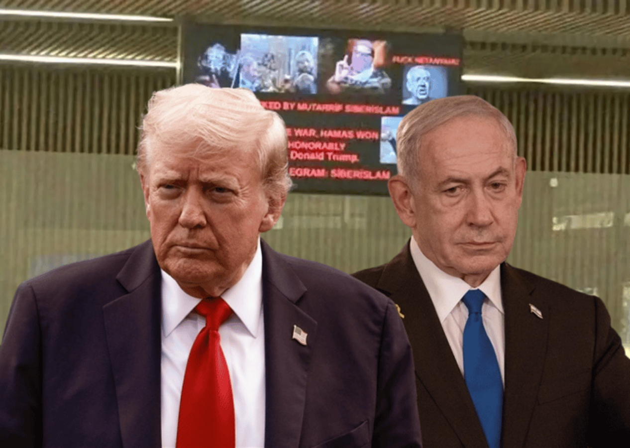 Türk hackerlardan bomba hamle!  ABD havalimanlarından Donald Trump ve Binyamin Netanyahu'ya küfür ettiler!