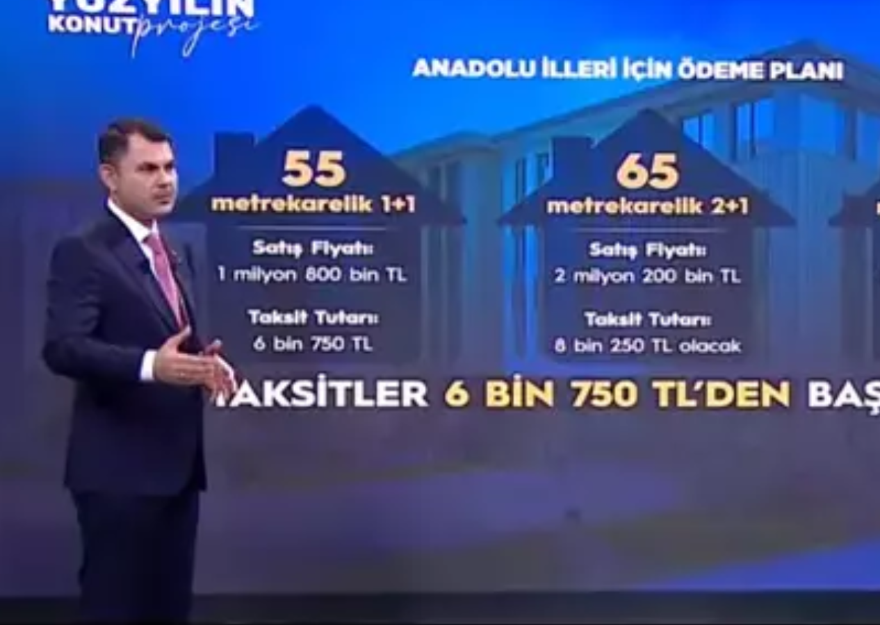 Yüzyılın Konut Kampanyası! Bakan Kurum CNN Türk’te açıkladı! İşte sosyal konutta başvuru şartları