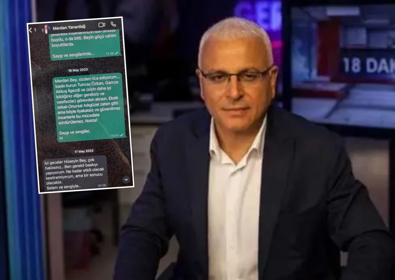 Tele1 yöneticisi Merdan Yanardağ ile ajan Hüseyin Gün arasındaki WhatsApp mesajları ortaya çıktı! “Baskı kurun, görevden alınsın!”