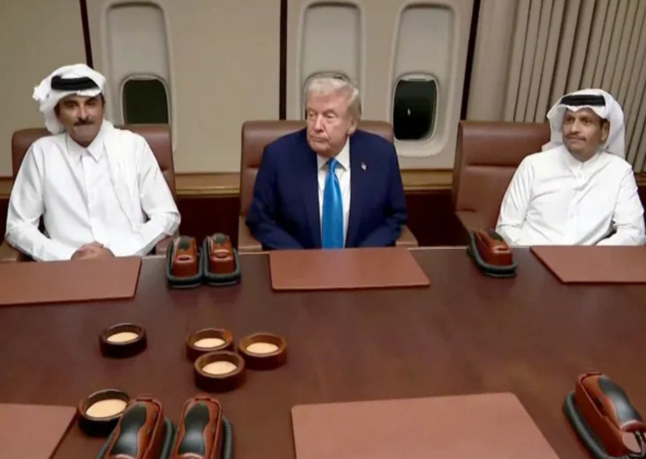 Donald Trump, Katar Emiri ile uçakta görüştü: Gazze açıklaması...