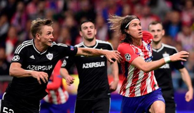 Karabağ 10 kişi kaldı ama Atletico Madrid'e boyun eğmedi!