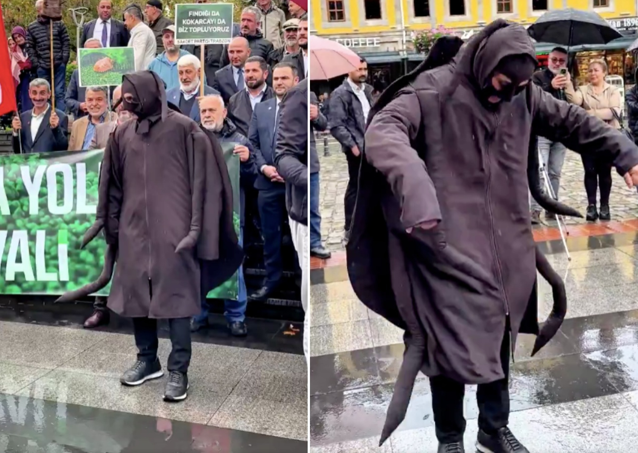Horon tepen kokarca... Trabzon'da Kokarca Yolu Festivali'nde Saadet Partisi'nden enteresan protesto!
