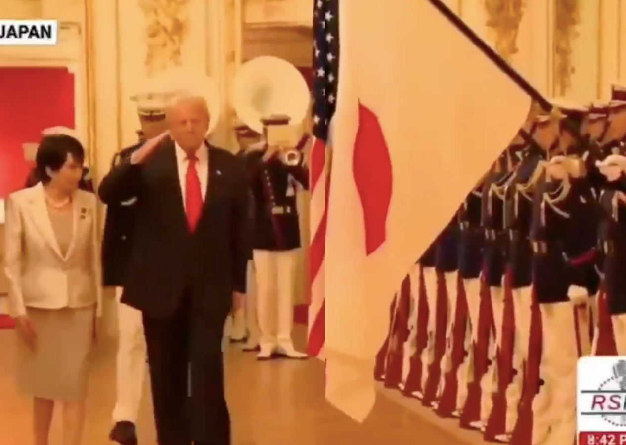 Trump, protokolü allak bullak etti! Japonya Başbakan ne yapacağını şaşırdı...