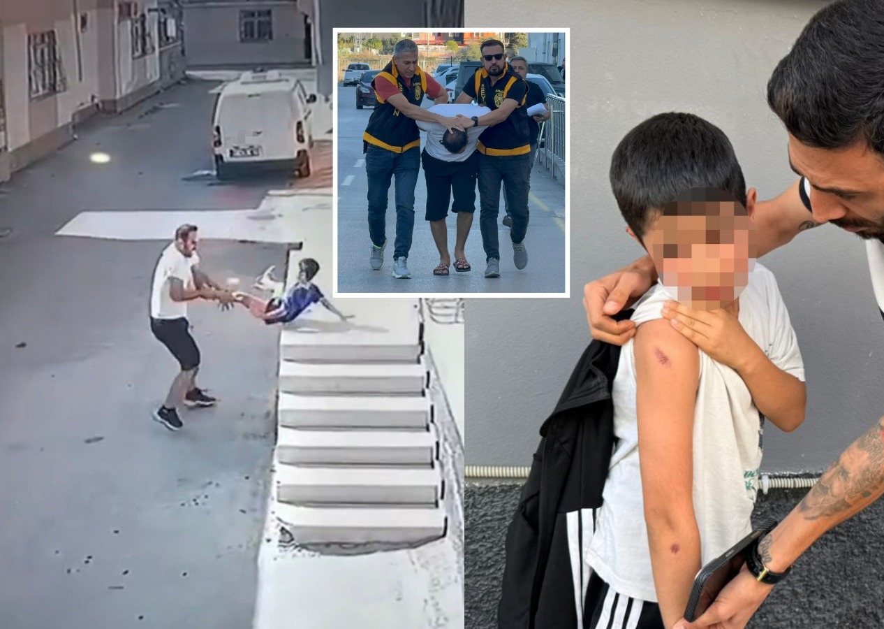 Kovaladığı çocuğu ayak bileğinden tutup yere fırlatan cani tutuklandı! İfadesi ortaya çıktı