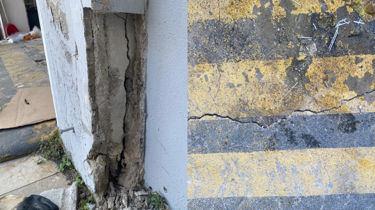 Gebze faciası hafızalardan silinmemişken İstanbul'un kalbinde yapı krizi! İki katlı binanın kolonlarında patlama sesleri, zeminde çatlak ve kayma meydana geldi
