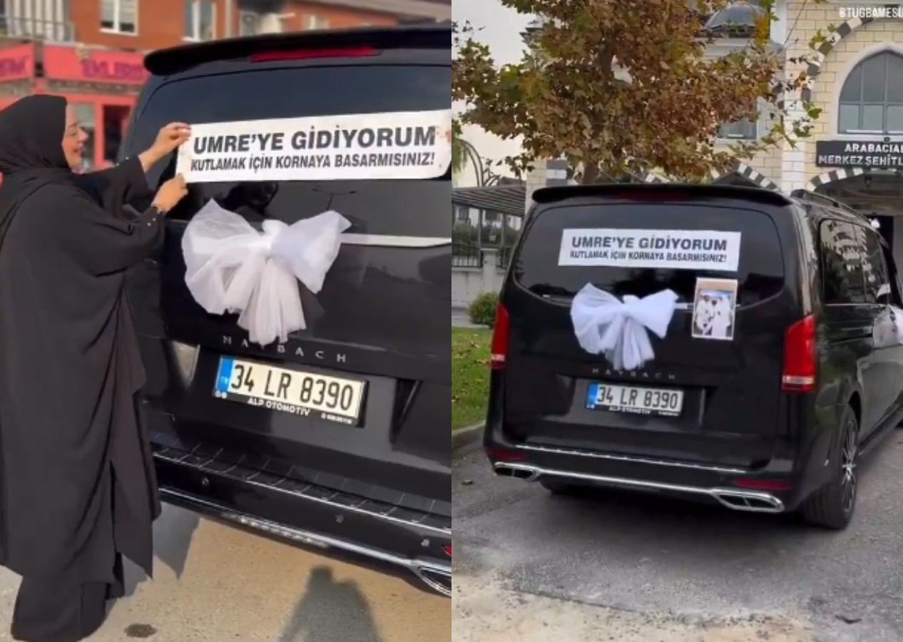 Sakarya’da “Umreye gidiyorum” yazılı araç, tartışma yarattı! Dini şov mu, samimi kutlama mı?