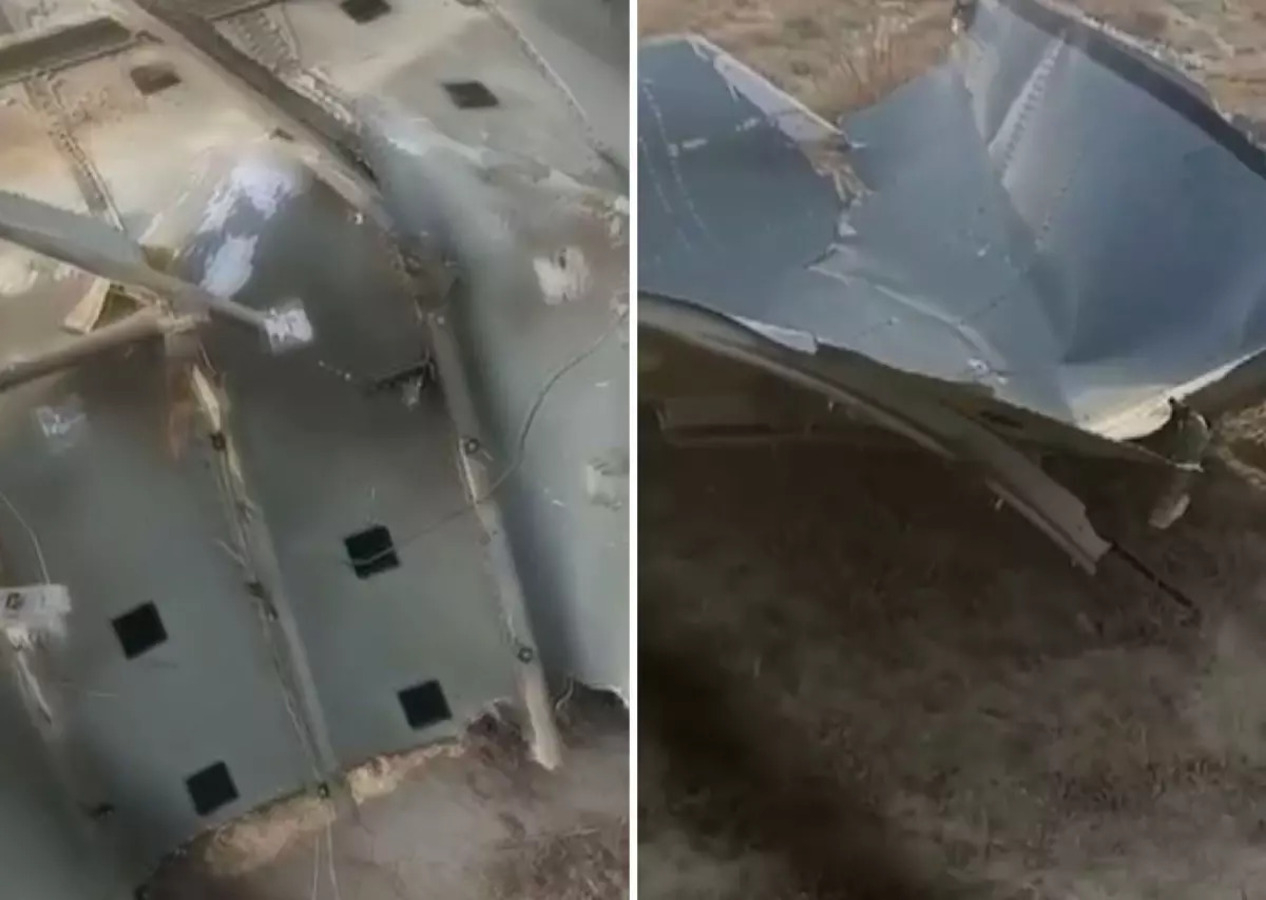 Gürcistan’da düşen askeri kargo uçağının enkaz parçalarına ulaşıldı