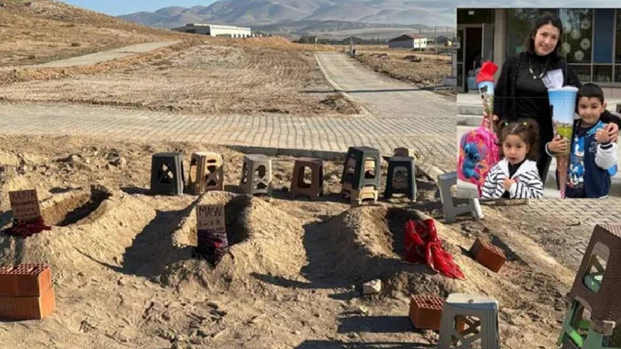 Çiğdem Böcek ve çocuklarının mezar taşındaki detay yürekleri sızlattı