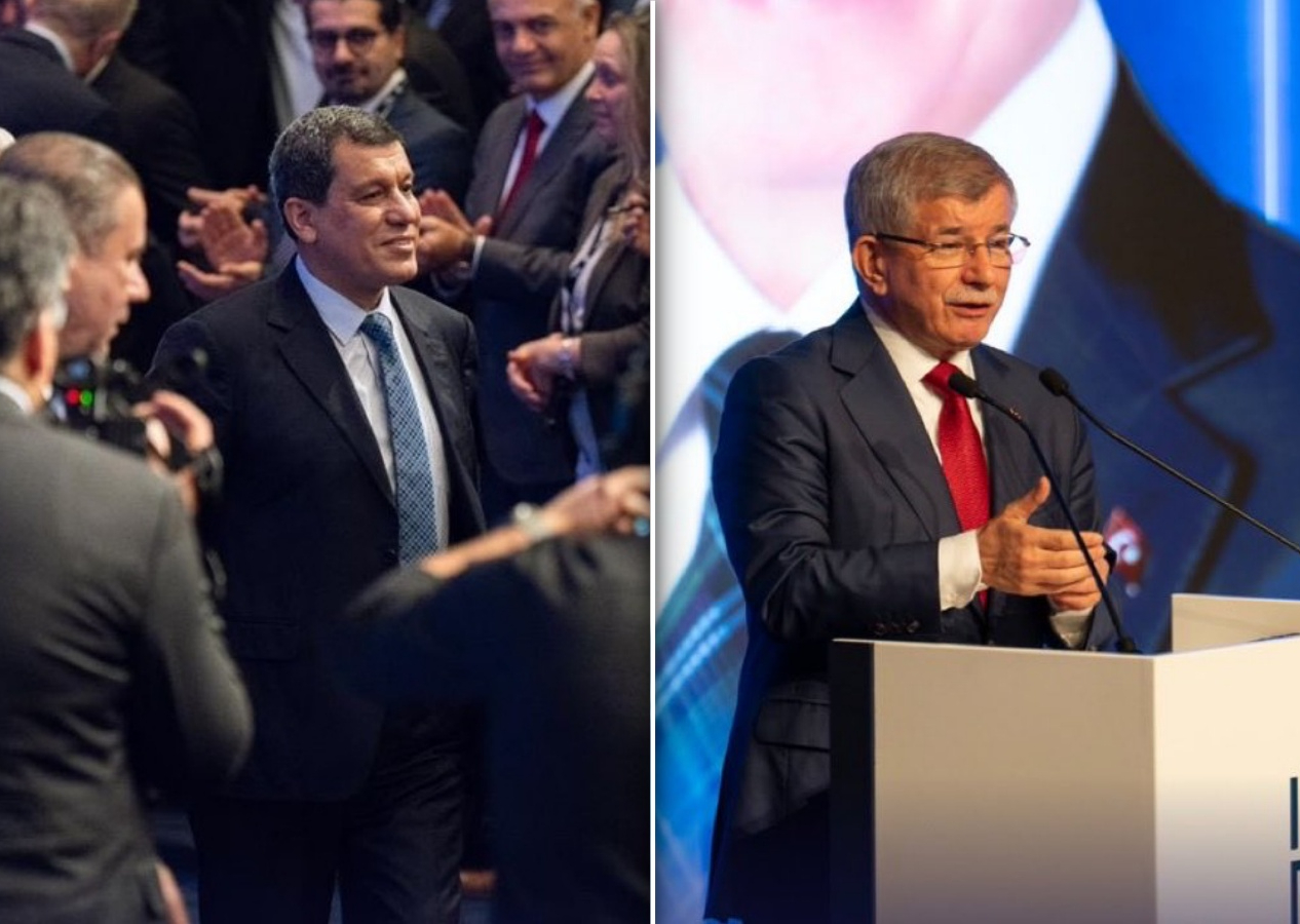 PYD/PKK elebaşı Mazlum Abdi  takım elbiseyle 'barış' konferansında... Duhok’ta kırmızı halıyla karşılandı! Ahmet Davutoğlu programını erken mi kesti?