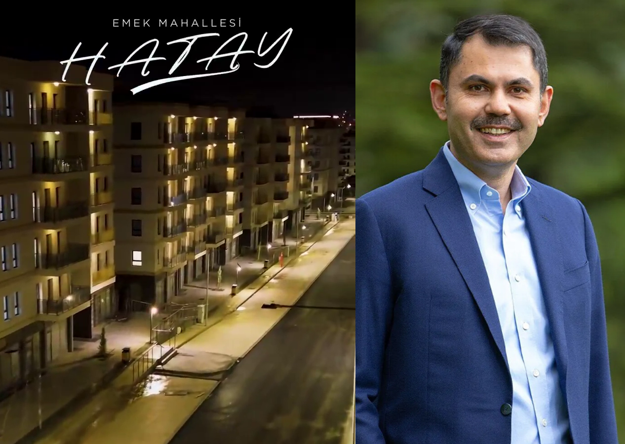 Bakan Kurum paylaştı! Küllerinden doğan Hatay: Emek Mahallesi yeniden ışıl ışıl!