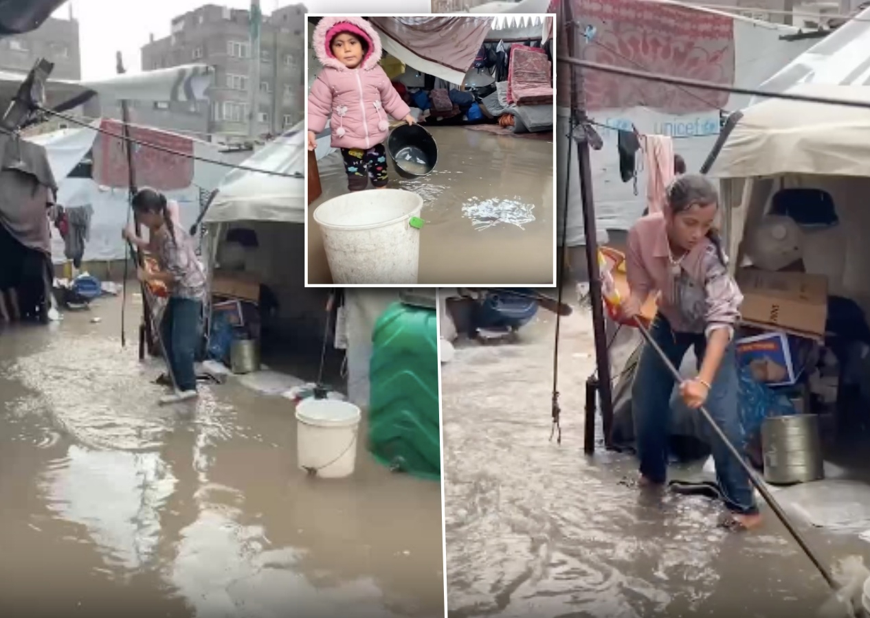Felaket üstüne felaket! Gazze’de çadır kentleri sel vurdu, İsrail yardım geçişini durdurdu! Bu görüntülere yürek dayanmaz...