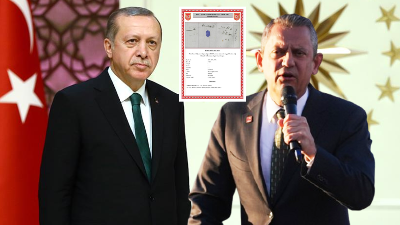 Özgür Özel'in yalanı patladı! MSB Cumhurbaşkanı Erdoğan’ın dedesinin şehadet belgesini açıkladı