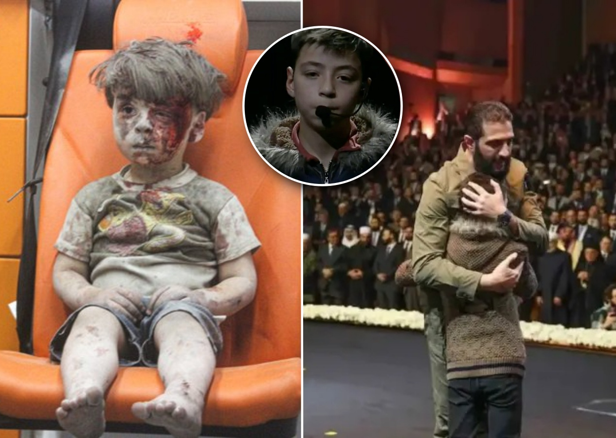Ambulanstaki o çocuk büyüdü... Esad zulmünün sembolu Ümran Bebek 13 yaşında sahneye çıktı! Devrimin yıldönümünde duygu dolu anlar