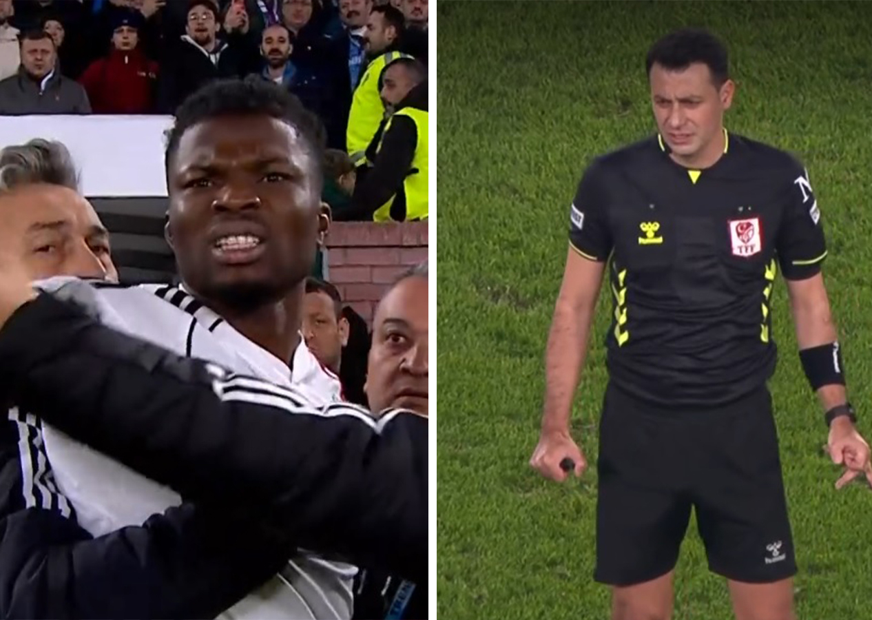 Beşiktaş'ta El Bilal Toure kırmızı kart gördü