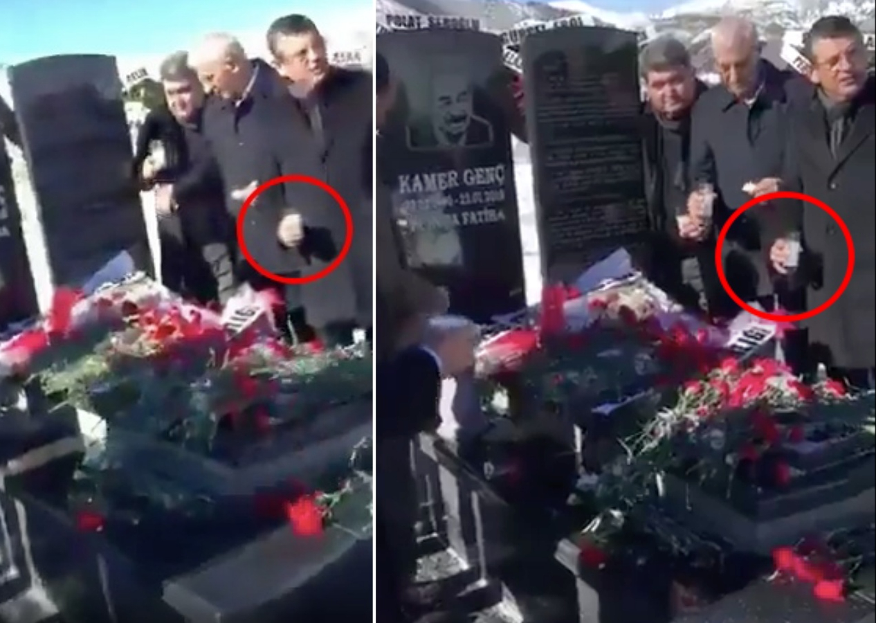 Mezar değil, çilingir sofrası... Özgür Özel ve Veli Ağbaba’nın Kamer Genç'in mezarı başında rakı içtiği anlar infial yarattı! "Vasiyet" iddiası yalanlandı...